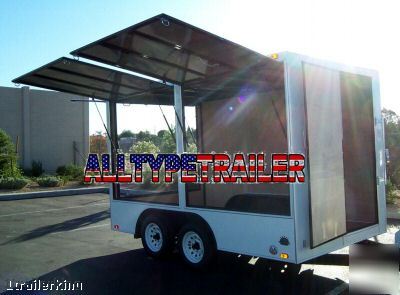 2008 enclosed cargo utility catering concession trailer