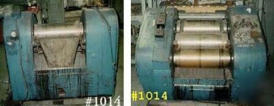 10 in. x 20 in. buhler three roll mill hyd. 25 hp 2 sp