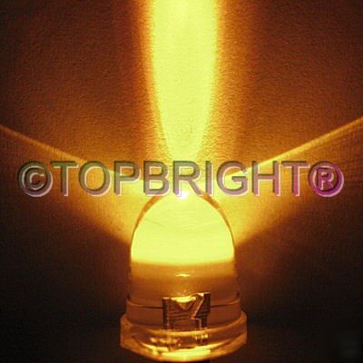 50 pcs megabright yellow led 10MM 70,000 mcd free/r