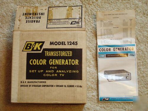 Dynascan b&k color generator moneybkguar $400RETAIL