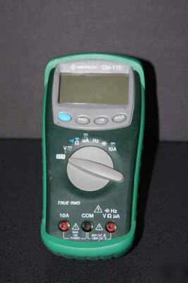 Greenlee dm-110 multimeter, 750V ac, 1000V dc