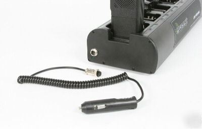 Impact universal multi-unit 6 bank radio charger ac/dc
