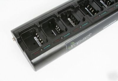 Impact universal multi-unit 6 bank radio charger ac/dc