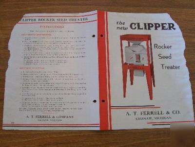 Old clipper rocker seed treater sales brochure