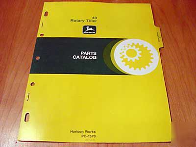 John deere 40 rotary tiller parts manual catalog jd oem