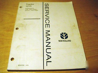 New ford holland 1215 tractor service manual nh