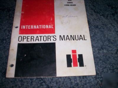 Case ih 800 series corn heads operators manual