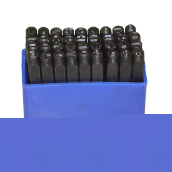 36 pc number letter die stamp metal wood set