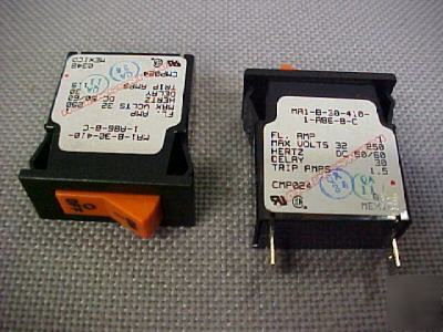 Carlingswitch, magnetic/hydraulic circuit breaker, 1 a.