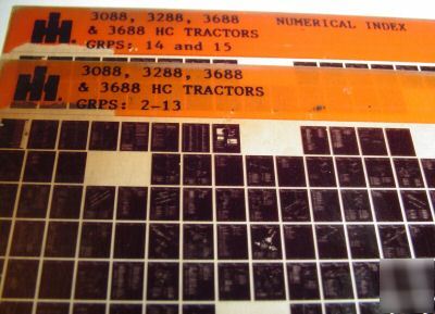 Ih 3088 3288 3688 tractor parts book catalog microfiche