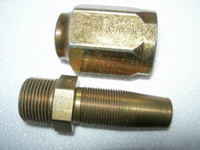 8 parker 30 series reusable hose fittings size #12
