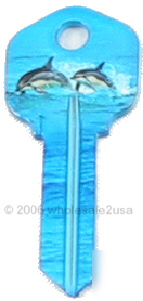 Kwikset lock color key blank blanks KW1 - twin dolphins