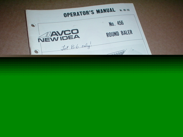New idea 456 round baler operator manual