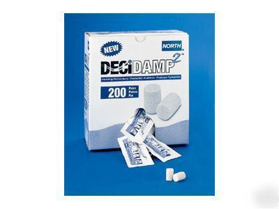 North decidamp ear plugs earplugs NRR29 - box of 200PR