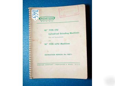 Norton instruction manual 10IN type ctu, 14INTYPE lctu