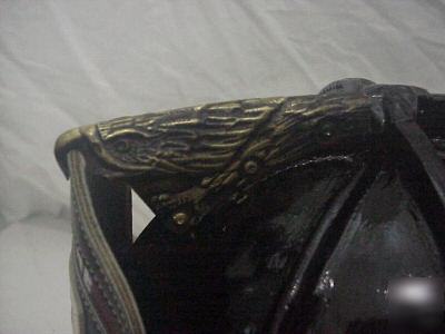 Mint - leather fire firefighter firefighting helmet