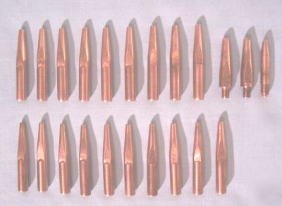 Lot of 22 bernard mig weld tips .030 & .035