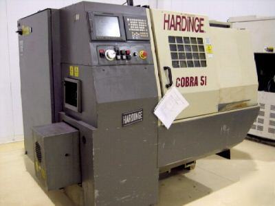 Hardinge cobra 51 cnc turning center lathe fanuc collet