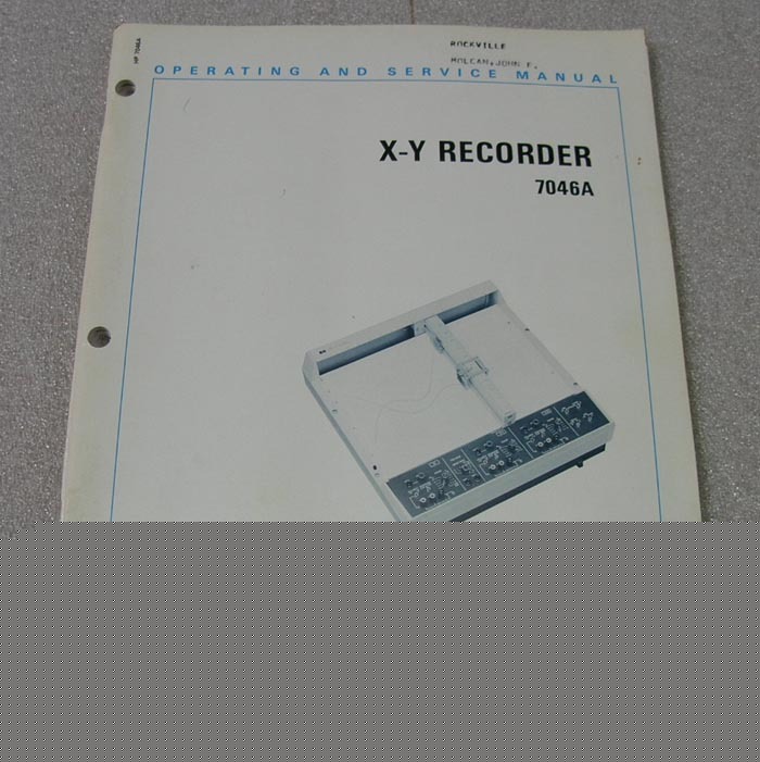 Hp 7046A x-y recorder operating & service manual []