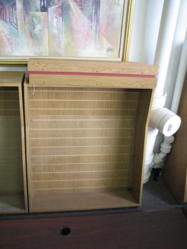 Small thin bookcase store display with shelves nice