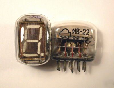 New iv-22 end view vfd tube. lot of 50 tubes. nixie era