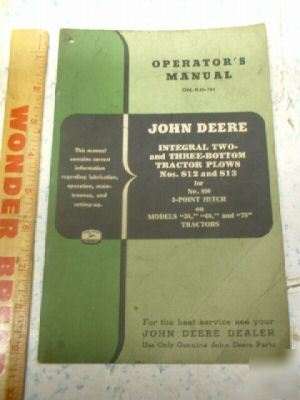 Deere 812 813 2 3 bottom 3 point 50 60 70 tractor plow 