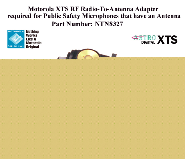 Motorola xts antenna / radio adapter genuine motorola 