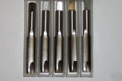 New 5-pack hss spiral point plug taps 2 flute 10-24