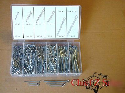 New 555PC cotter pin key assortment on tool w/ snap-lid