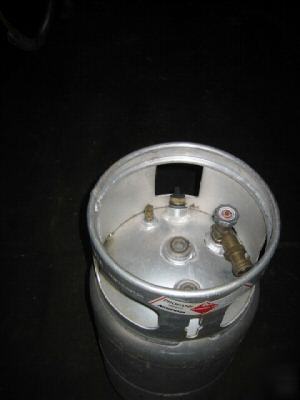 Alluminum forklift propane tank with gaugue