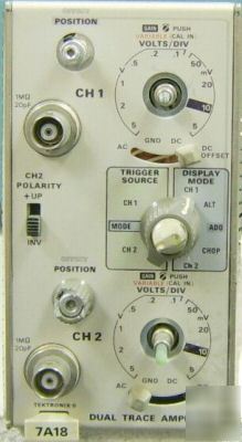 Tektronix 7A18 plug-in, calibrated