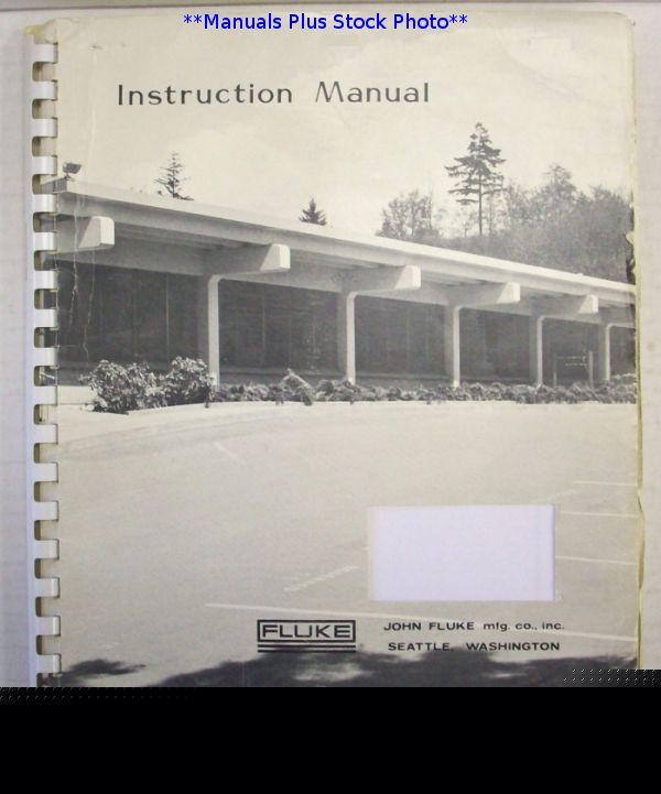 Fluke 8600A op/service manual - $5 shipping 