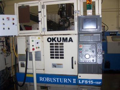 1998 okuma robusturn lfs-15 cnc chucking center OSP700