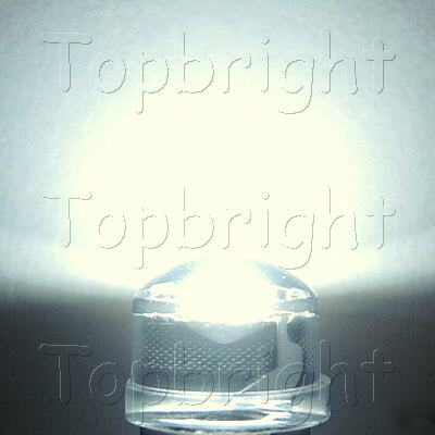 300PC 0.5W strawhat 8MM 140Â°highpower white led 110KMCD