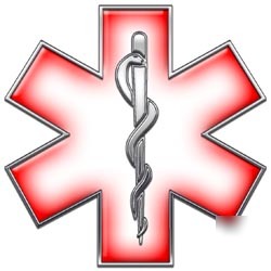 Emt ems mfr medic decal reflective 2