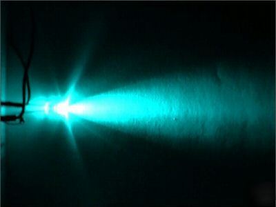 10 x supabrite aqua led's 3MM 6000MCD. (75P post uk)