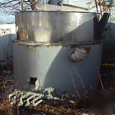 550 gal stainless steel jacketed tank gas fired heater