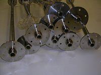 Heavy gauge stainless steel axles; 28