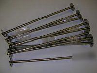 Heavy gauge stainless steel axles; 28
