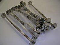 Heavy gauge stainless steel axles; 28