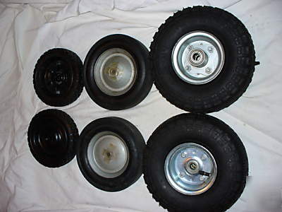 New rubber wheels * * hand truck, cart, lawn mower rubber