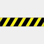 Black stripe yellow barricade tape 3 mil 1000' case 