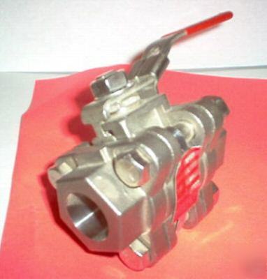3/4 inch ss ball valve, socket weld, lock out, tag out