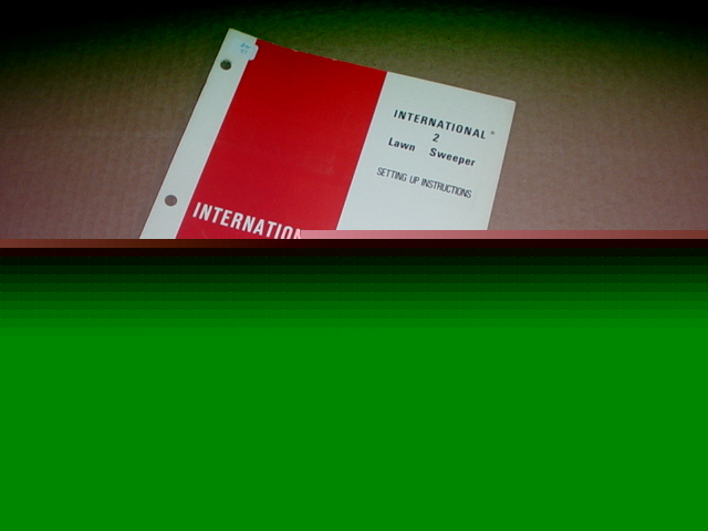 Ih 2 lawn sweeper operator manual