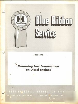 International diesel fuel consumption service manual
