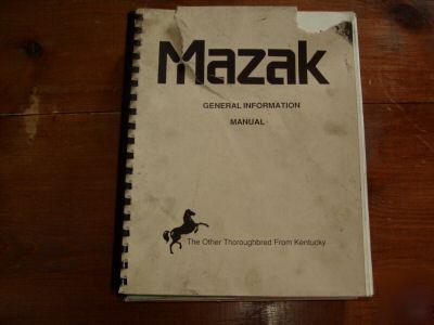 Mazak general information manual book cnc 150 pages