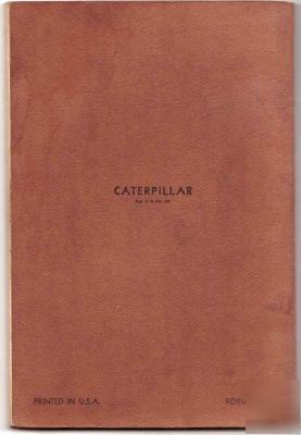 Caterpillar D4 bulldozer parts catalog 1956
