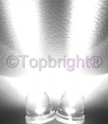 10 pcs mega bright white led 10MM 130,000 mcd f/r&s/h