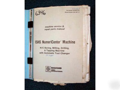 Giddings&lewis service/parts/prints 15HS numericenter