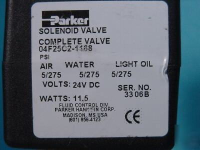 New 1 parker 04F25C2-1168 solenoid valve - ser no 3306B